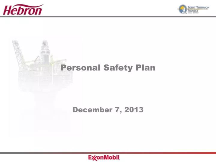 personal safety plan