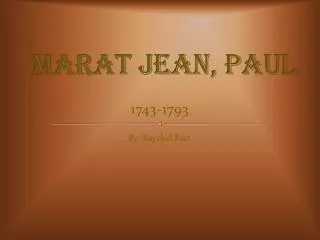 Marat Jean, Paul