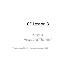 CE Lesson 3