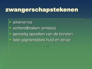 zwangerschapstekenen