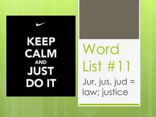 Word List # 11