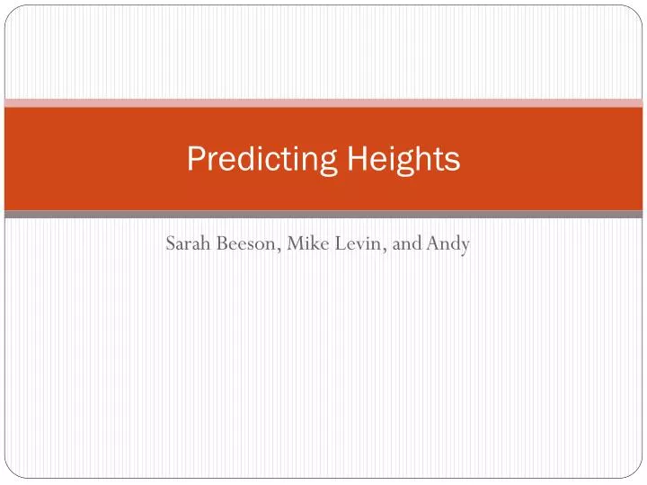 predicting heights