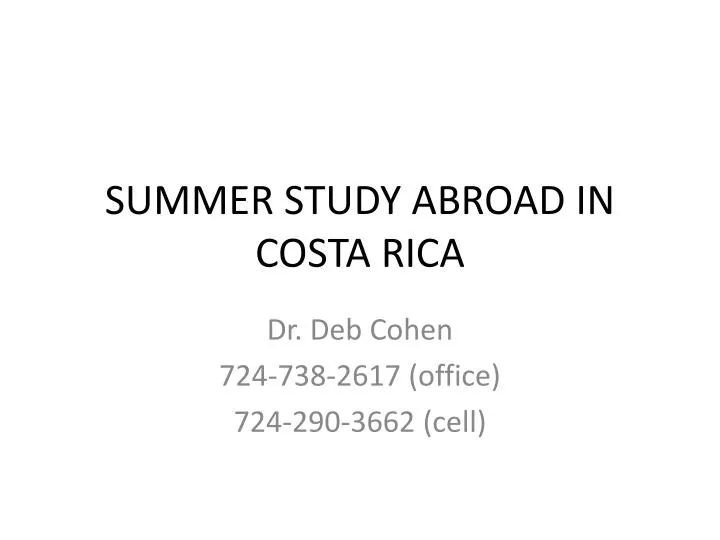 summer study abroad in costa rica