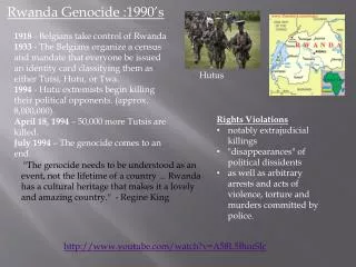 Rwanda Genocide : 1990’s