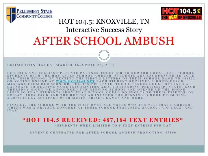 hot 104 5 knoxville tn interactive success story after school ambush