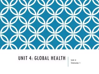 UNIT 4: GLOBAL HEALTH