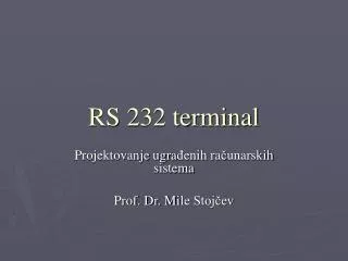 rs 232 terminal