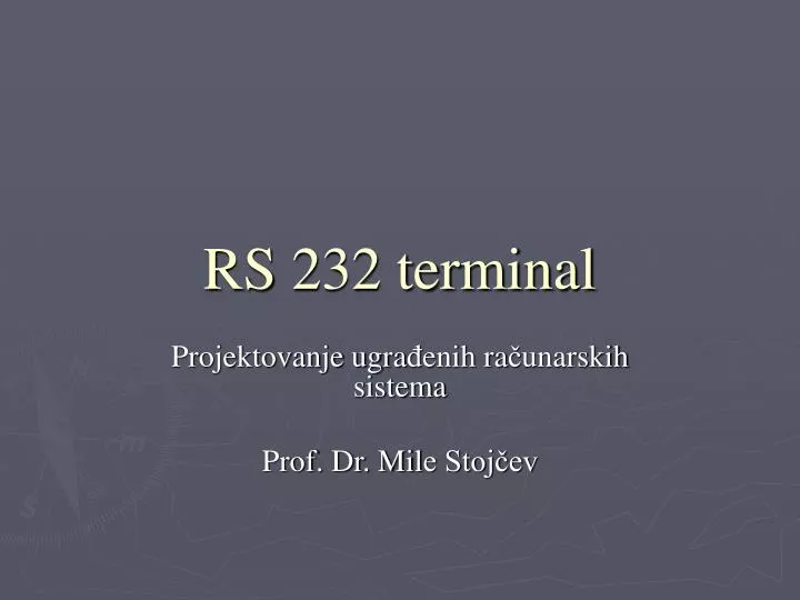 rs 232 terminal