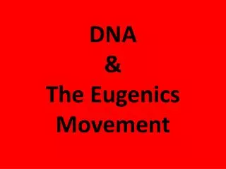 dna the eugenics movement