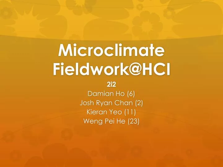 microclimate fieldwork@hci