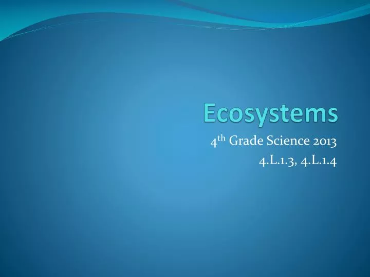 ecosystems