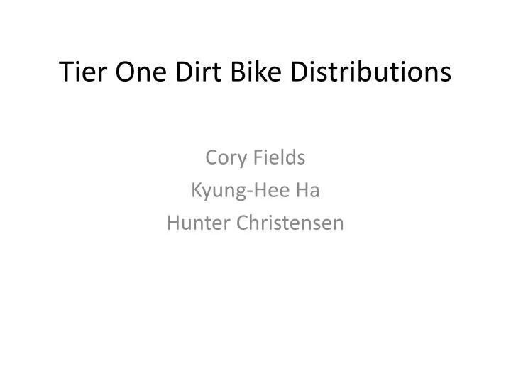 tier one dirt bike distributions