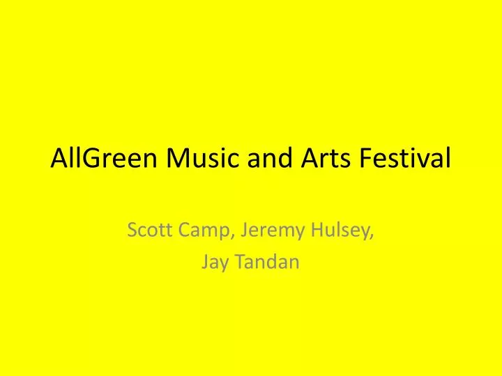 allgreen music and arts festival