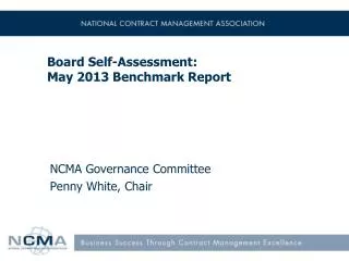 Board Self-Assessment: May 2013 Benchmark Report