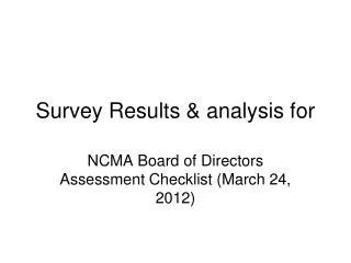 survey results analysis for