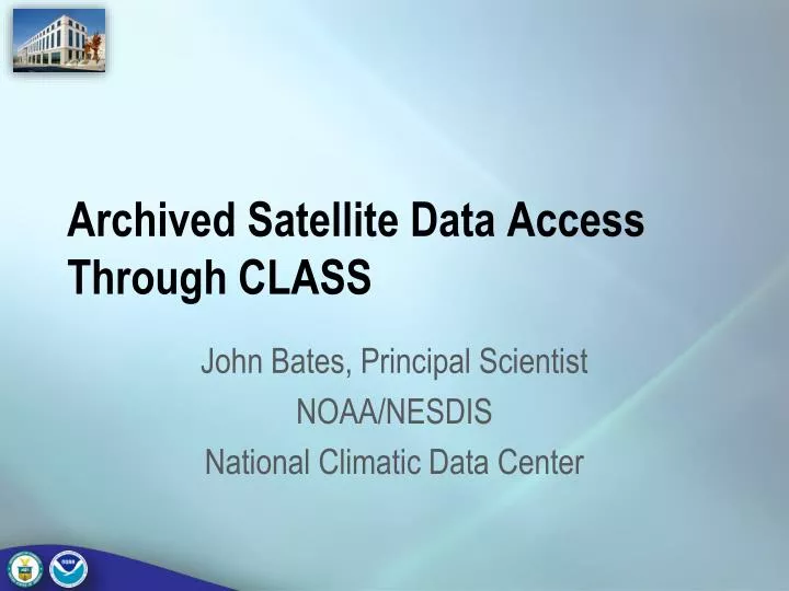 archived satellite data access through class
