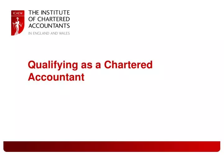 qualifying as a chartered accountant
