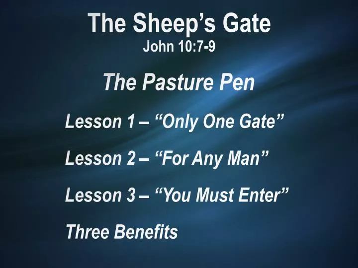 the sheep s gate john 10 7 9
