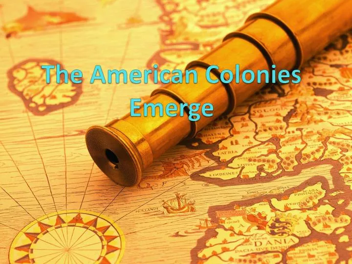 the american colonies emerge