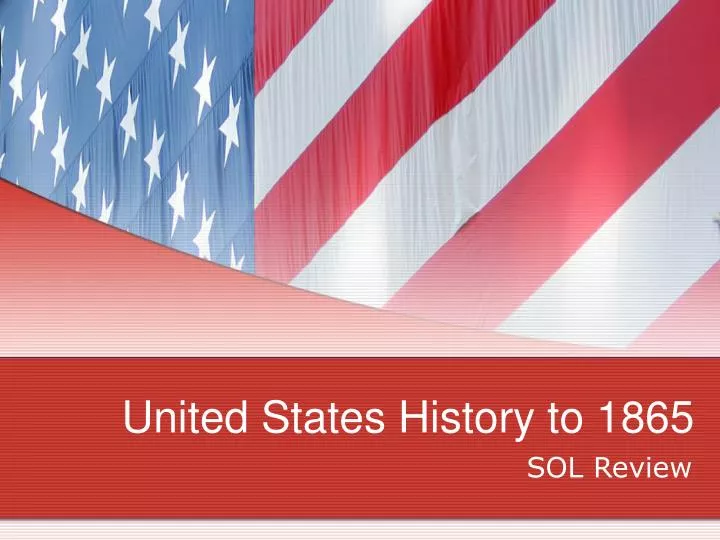 united states history to 1865