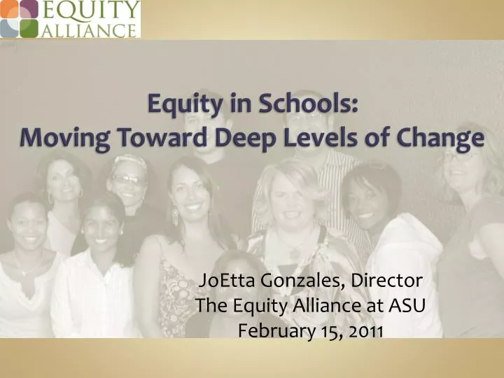 equity in schools moving toward deep levels of change