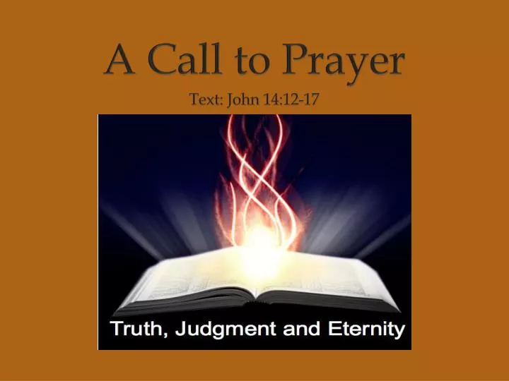 a call to prayer