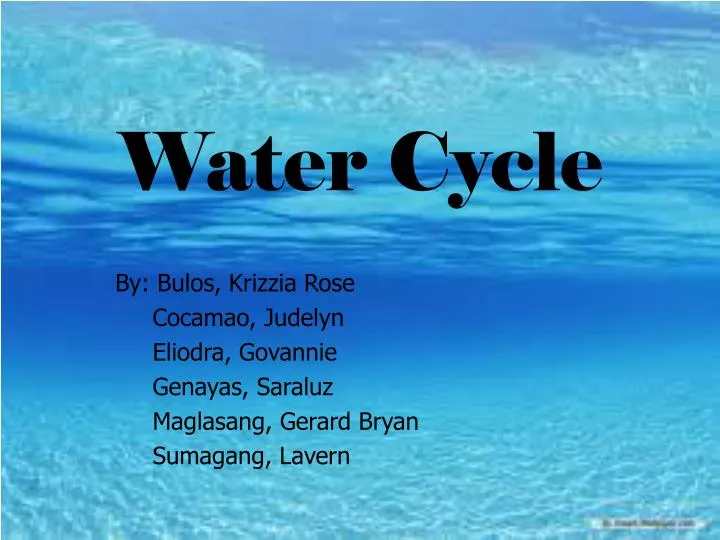 water cycle