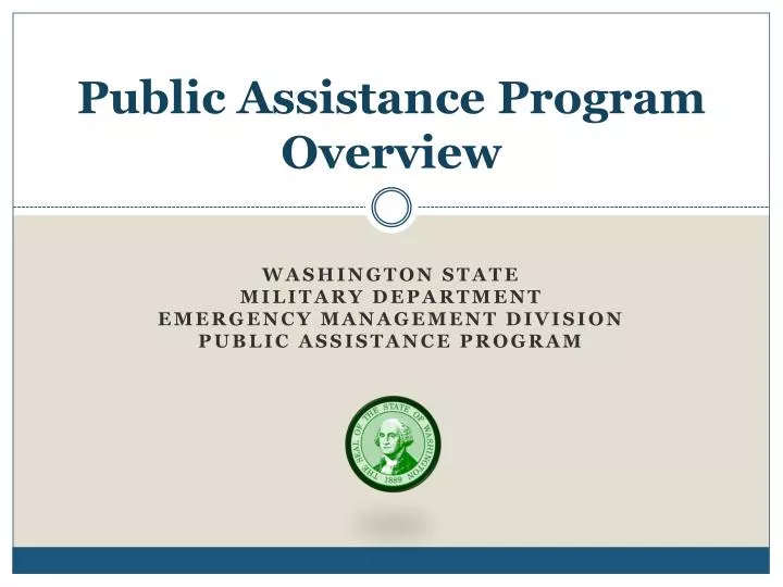 public assistance program overview