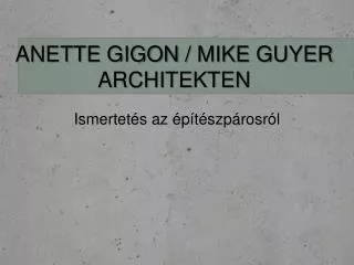 anette gigon mike guyer architekten