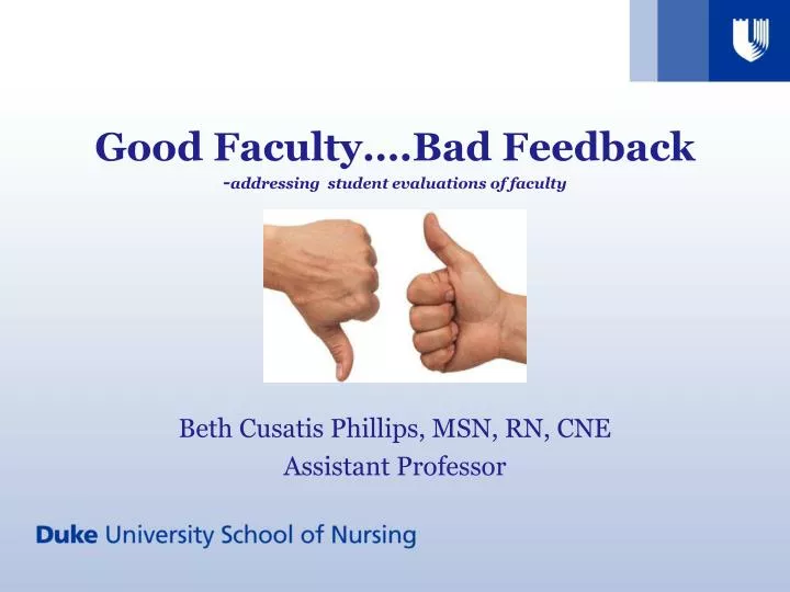 good faculty bad feedback addressing student evaluations of faculty