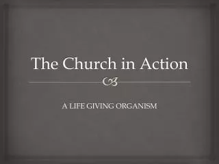 The Church in Action