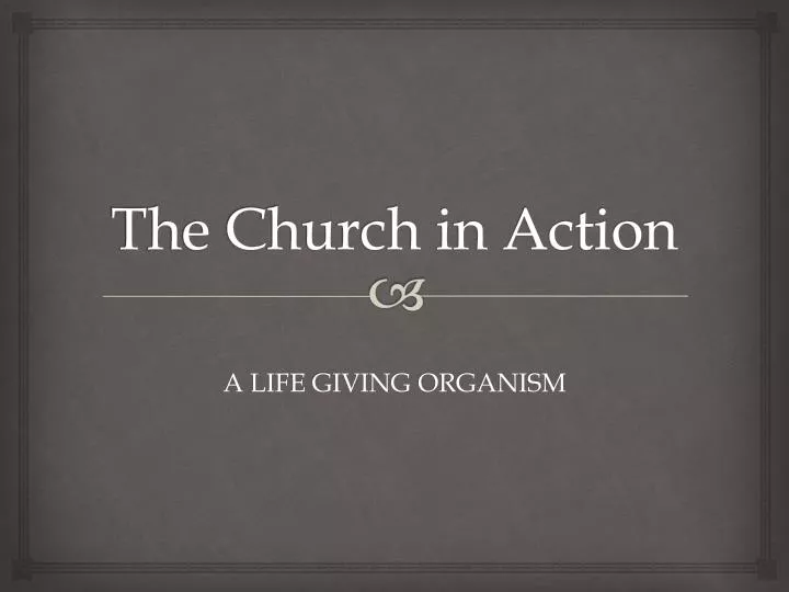 the church in action