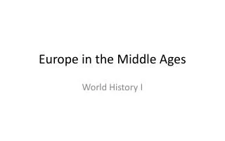 europe in the middle ages