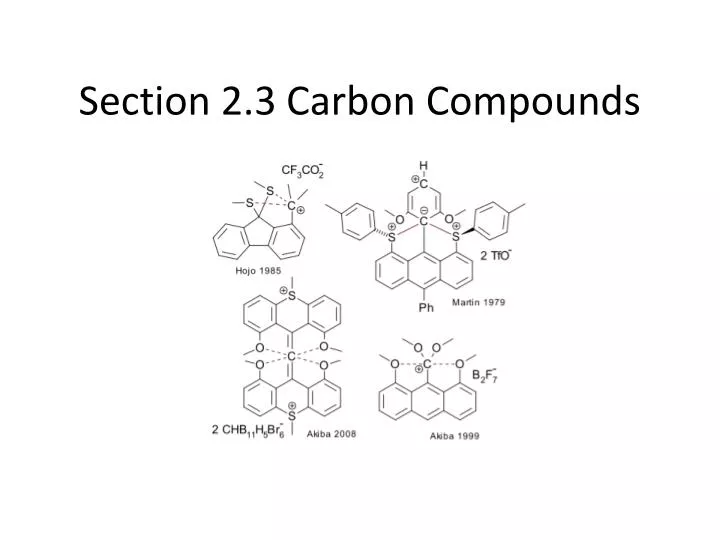 section 2 3 carbon compounds