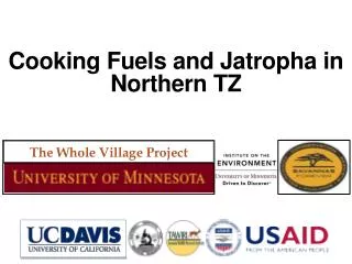 Cooking Fuels and Jatropha in Northern TZ