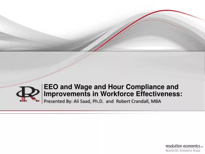 eeo and wage and hour compliance and improvements in workforce effectiveness