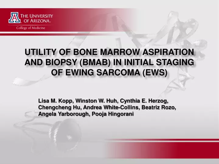 utility of bone marrow aspiration and biopsy bmab in initial staging of ewing sarcoma ews