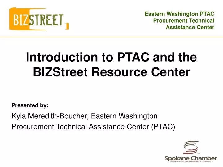 introduction to ptac and the bizstreet resource center