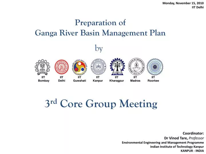 preparation of ganga river basin management plan