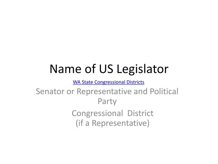 name of us legislator