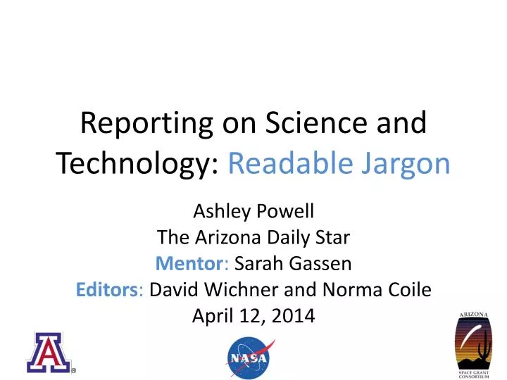 reporting on science and technology readable jargon
