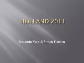 Holland 2011