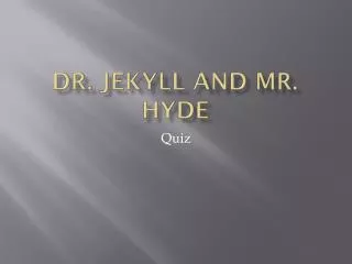 dr jekyll and mr hyde
