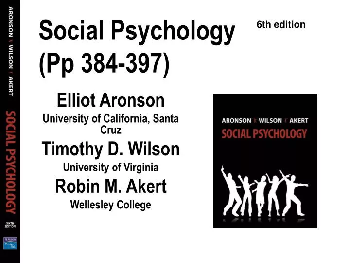 social psychology pp 384 397