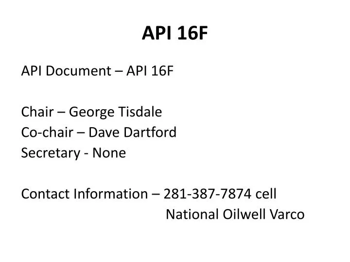 api 16f