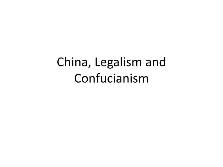 china legalism and confucianism