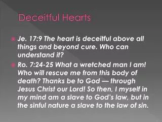 Deceitful Hearts