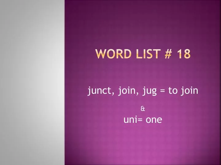 word list 18