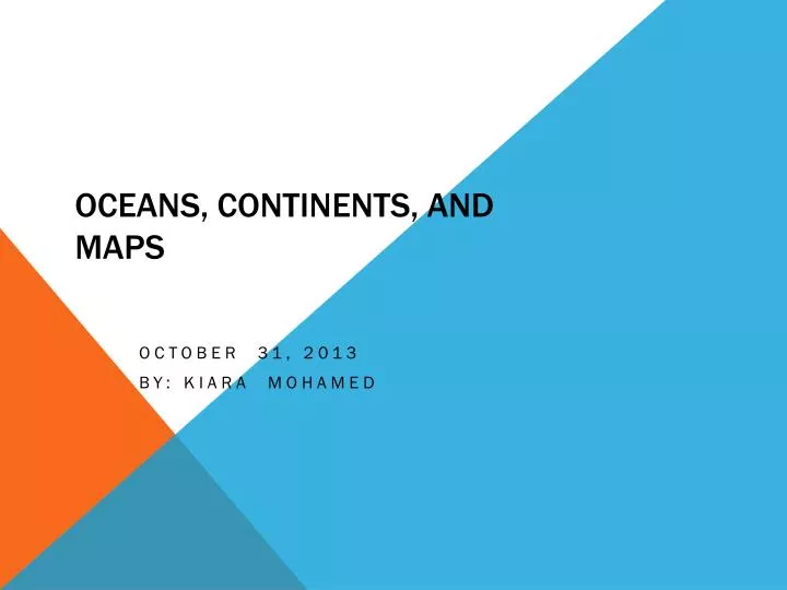 oceans continents and maps