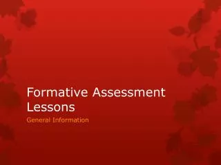 Formative Assessment Lessons